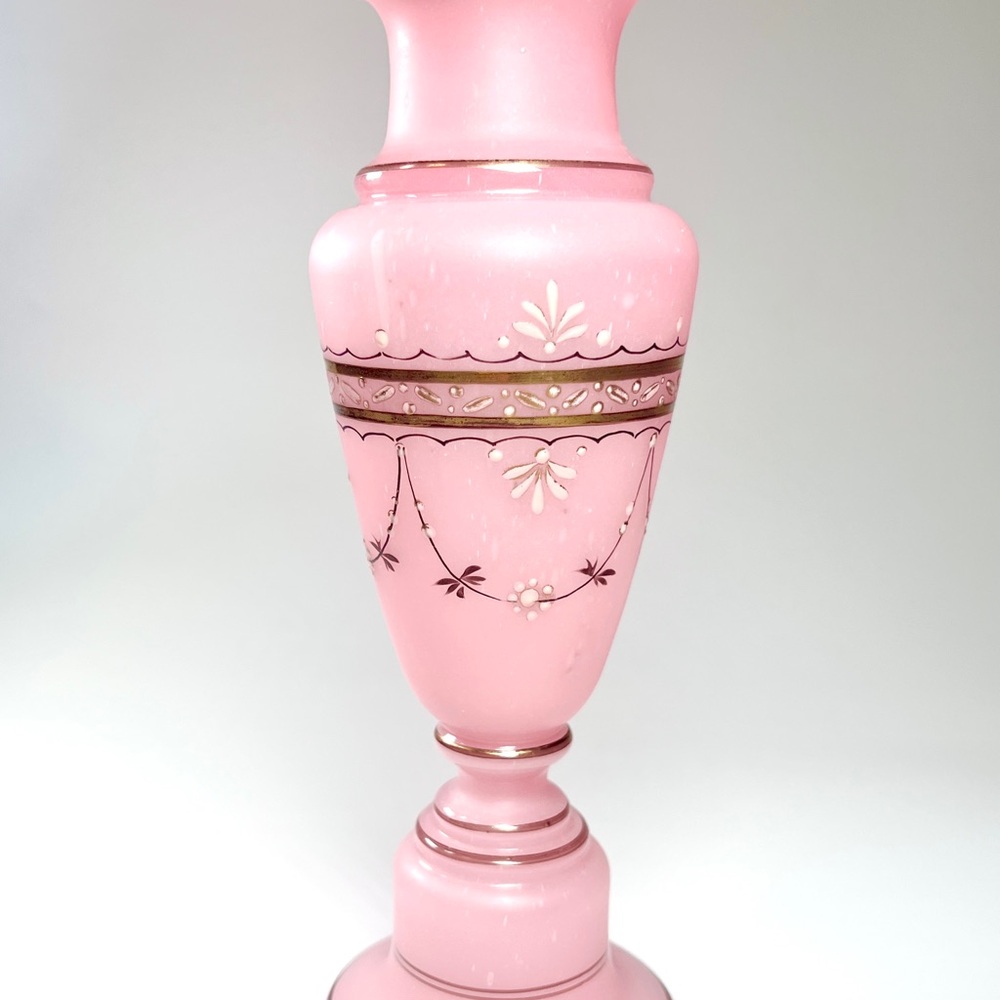 Antique Satin Opaline Pink Vase